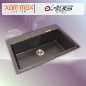 HCE Single Bowl Granite Sink GKS 7851 - Metalic Black