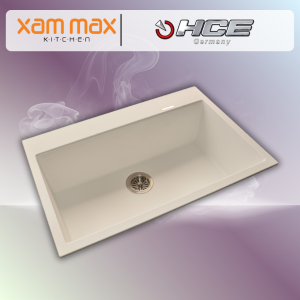 HCE Single Bowl Granite Sink GKS 7851 - White
