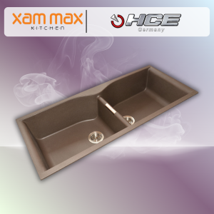 HCE Double Bowl Granite Sink GKS 11450 - Metalic Brown