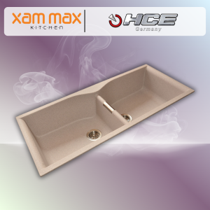 HCE Double Bowl Granite Sink GKS 11450 - Volcano