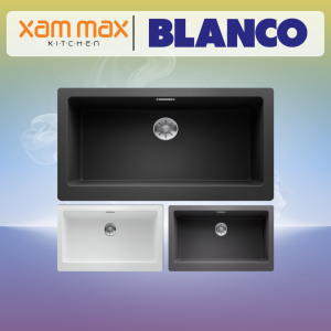 Blanco - Vintera XL 9-UF - Silgranit Large Single Bowl Apron Front Granite Sink InFino Waste / Kitchen Sink / White