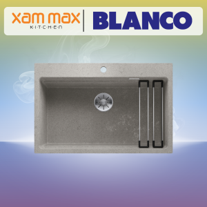 Blanco - Etagon 8 - Silgranit Large Single Bowl Granite Sink InFino Waste Dish Rack Rail / Kitchen Sink / Concrete
