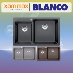 (Ready Stock) Blanco Silgranit Top Mount Double Bowls Sink Granite Sink Pleon 9
