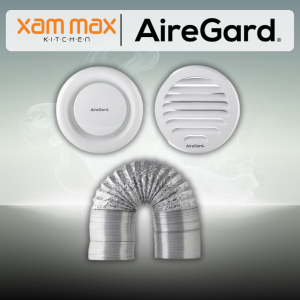 AireGard Accessories - 4" Wall Vent Kit - Flexible Hose + Duct Cover [Internal + External]