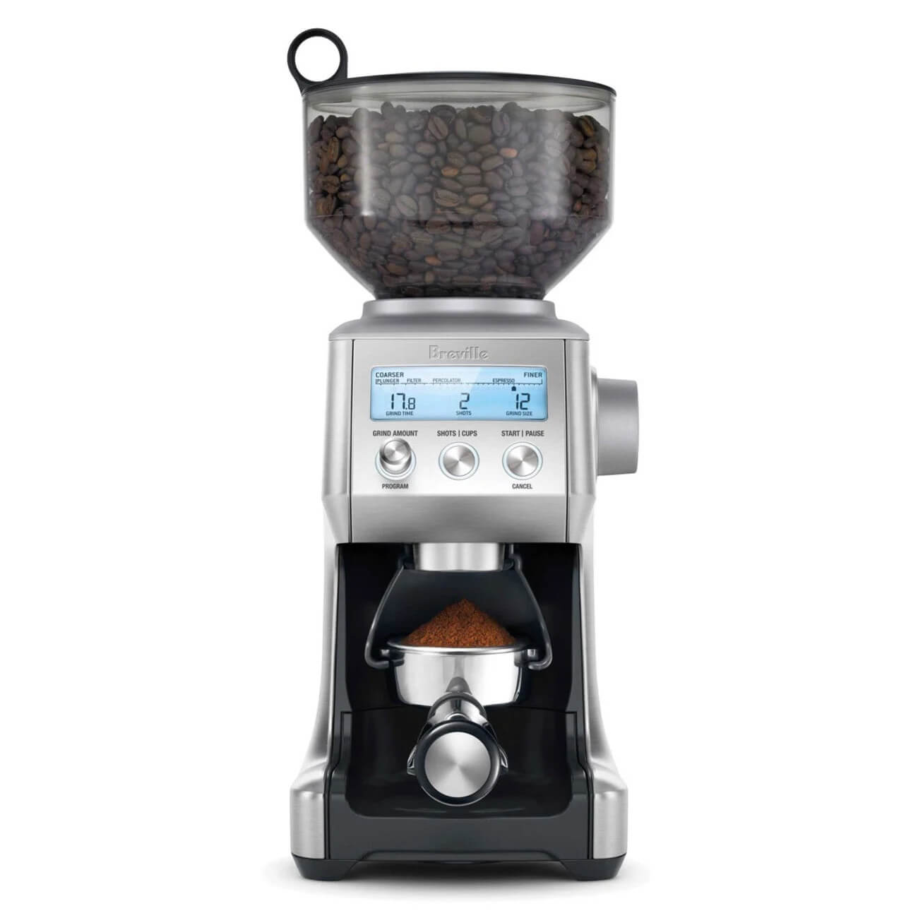 breville dual boiler basket size