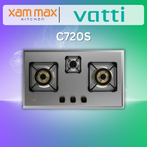 Vatti C720S "Professional Series" 3 Burner Built-In Gas Cooker Hob