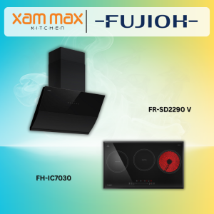 FUJIOH Cooker Hood FR-SD2290V + FUJIOH Hybrid Hob With Induction & Ceramic Zones FH-IC7030