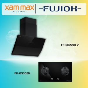 Fujioh Chimney Hood FR-SD2290 V + Fujioh Gas Hob FH-GS3028 SVGL