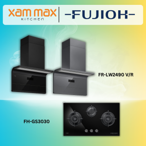 Fujioh Chimney Hood FR-LW2490 V + Fujioh Gas Hob FH-GS3030 SVGL