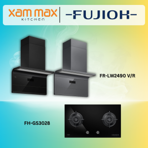 Fujioh Chimney Hood FR-LW2490 V + Fujioh Gas Hob FH-GS3028 SVGL