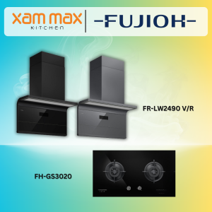 Fujioh Chimney Hood FR-LW2490 V + Fujioh Gas Hob FH-GS3020 SVGL
