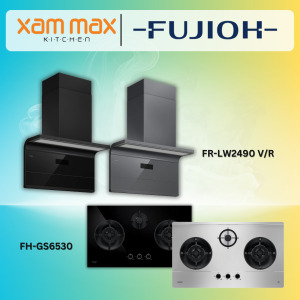 FUJIOH Chimney Hood FR-LW2490 V + FUJIOH Gas Hob FH-GS6530
