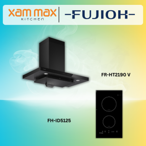 FUJIOH Cooker Hood FR‑HT2190V + FUJIOH Domino Induction Hob With 2 Zones FH‑ID5125