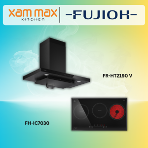 FUJIOH Cooker Hood With Glass Panel FR-HT2190V + FUJIOH Hybrid Hob With Induction & Ceramic Zones FH-IC7030