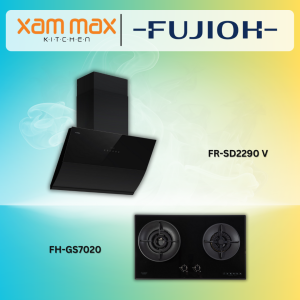 FUJIOH Cooker Hood With Heat Clean FR‑SD2290V + FUJIOH Gas Hob With 1 Double Inner Flame Burner FH‑GS7020 SVGL