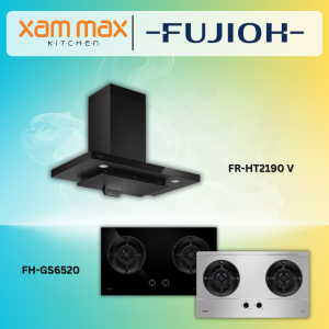 FUJIOH Cooker HoodFR-HT2190V + FUJIOH Gas Hob With Sectional Flame Control FH-GS6520