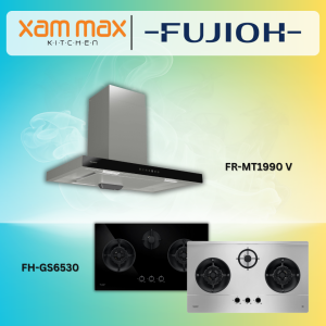 FUJIOH Cooker Hood With Glass Panel FR-MT1990 + Gas Hob FH-GS6530 (SVSS / SVGL)