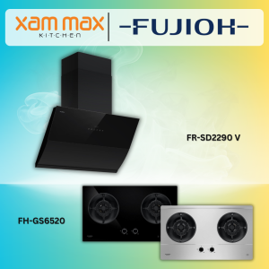 FUJIOH Cooker Hood With Heat Clean FR-SD2290 + FUJIOH Gas Hob FH-GS6520 (SVSS / SVGL)