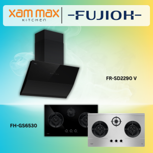 FUJIOH Cooker Hood With Heat Clean FR-SD2290V + FUJIOH Gas Hob FH-GS6530 (SVSS / SVGL)