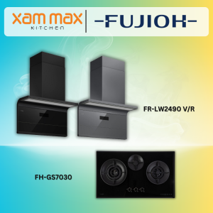 FUJIOH Cooker Hood FR-LW2490V + FUJIOH Gas Hob FH-GS7030 SVGL
