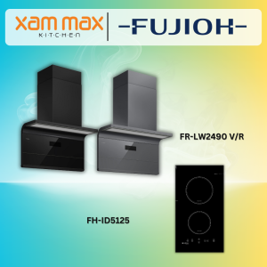 FUJIOH Cooker Hood FR-LW2490V + FUJIOH Domino Induction Hob FH-ID5125