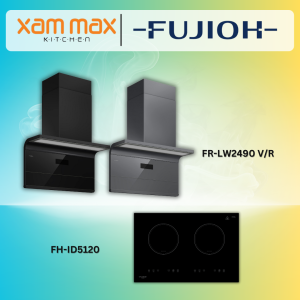 FUJIOH Cooker Hood FR-LW2490V + FUJIOH Induction Hob With 2 Zones FH-ID5120