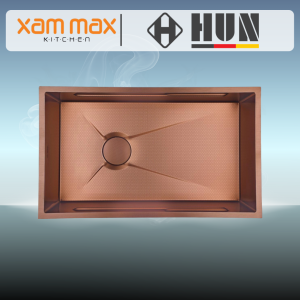 HUN HKS 553 Honeycomb Multifunction Kitchen Sink - Nano Rose Gold Undermount Single Bowl SUS304 Stainless Steel Sink (850 x 450mm)