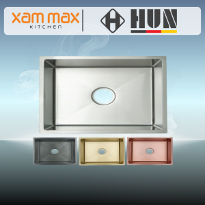 HUN Deep Bowl Kitchen Sink | SUS 304 Stainless Steel Nano Sink (610 x 450 x 230mm)