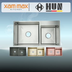 HUN Deep Bowl Kitchen Sink | SUS 304 Stainless Steel Nano Sink (880 x 480 x 230mm)