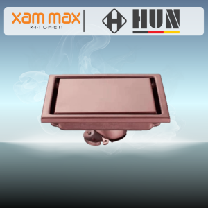 HUN HFD434-SS Rose Gold Floor Drainer | SUS304 Stainless Steel Floor Trap & Grating