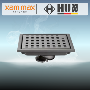 HUN HFD 416-SS Titanium Stainless Steel Floor Drainer | SUS304 Transparent Floor Trap & Grating