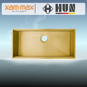 HUN HKS 437 Gold Series Workstation Kitchen Sink – SUS304 Nano Gold Finish (1000 x 480mm)
