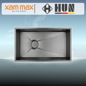 HUN HKS 351 Nano Titanium Undermount Kitchen Sink - Honeycomb Multifunction Single Bowl SUS304 Stainless Steel Sink (700 x 450mm)