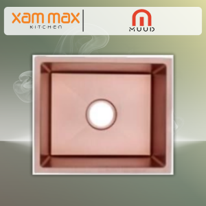 MUUD MKS-4645-RG Single Bowl Undermount Sink – Nano Rose Gold SUS201 Stainless Steel Kitchen Sink (460 x 450 x 230mm)