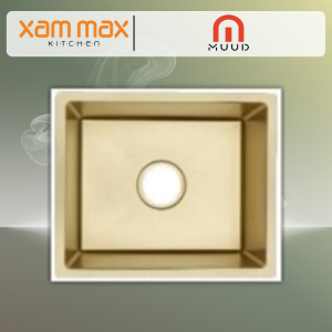 MUUD MKS-4645-RG Single Bowl Undermount Sink – Nano Gold SUS201 Stainless Steel Kitchen Sink (460 x 450 x 230mm)