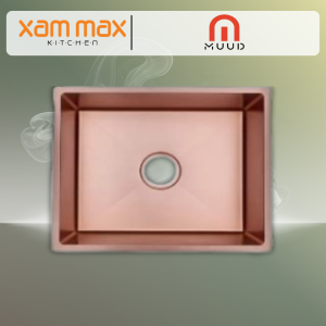 MUUD MKS-5545-T Single Bowl Undermount Sink – Nano Rose Gold SUS201 Stainless Steel Kitchen Sink (550 x 450 x 230mm)
