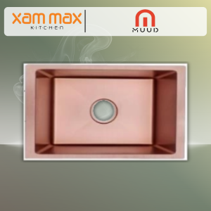 MUUD MKS-6045-RG Single Bowl Undermount Sink – Nano Rose Gold SUS201 Stainless Steel Kitchen Sink (600 x 450 x 230mm)