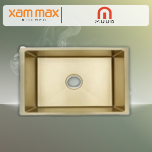 MUUD MKS-6045-G Single Bowl Undermount Sink – Nano Gold SUS201 Stainless Steel Kitchen Sink (600 x 450 x 230mm)