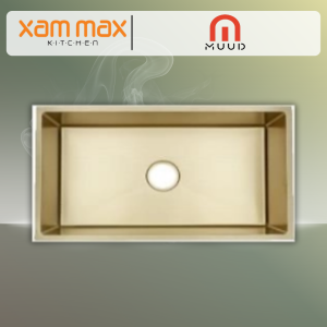 MUUD MKS-7745-G Single Bowl Undermount Sink – Nano Gold SUS201 Stainless Steel Kitchen Sink (770 x 450 x 230mm)