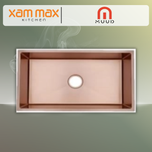 MUUD MKS-7745-RG Single Bowl Undermount Sink – Nano Rose Gold SUS201 Stainless Steel Kitchen Sink (770 x 450 x 230mm)