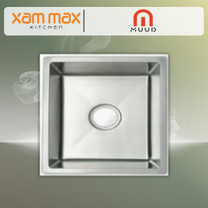 MUUD MKS 3945 Single Bowl Undermount Kitchen Sink | SUS304 Stainless Steel Satin Finish Sink 390x450mm | 1.2mm Thick Kitchen Sink