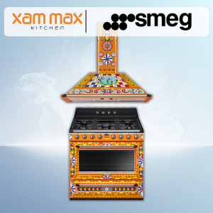SMEG Divina Cucina Decorative Hood + Cooker Set (90cm, Victoria Aesthetic)