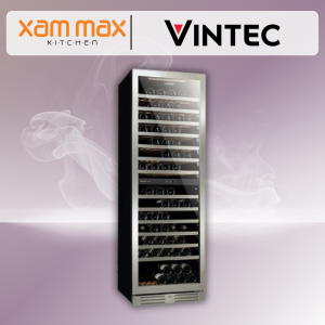 VINTEC VWD154SSA-X Dual Zone Wine Chiller | 138 Bottle Wine Cooler with Dual Temperature Control & Stainless Steel Frame
